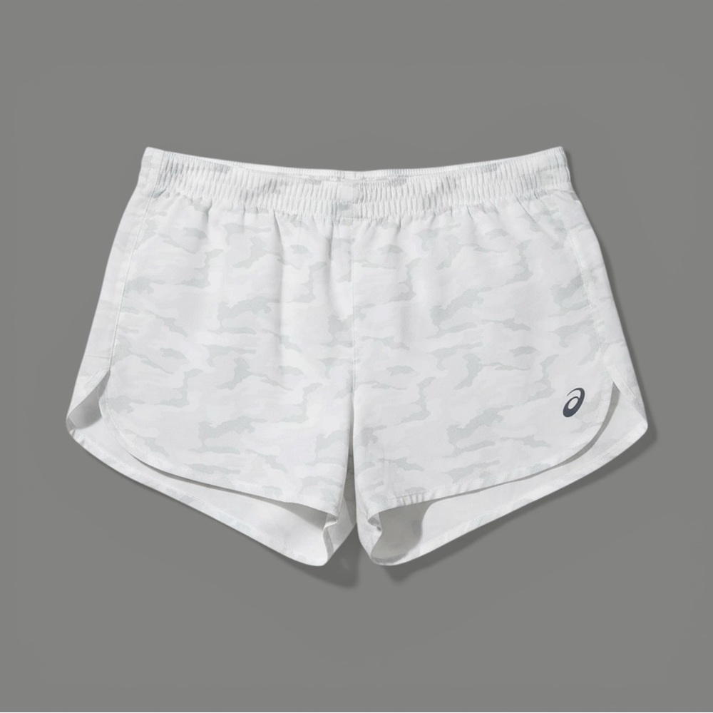 NWT Asics Women's White Camouflage Athletic Running‎ Shorts Athletic Athleisure